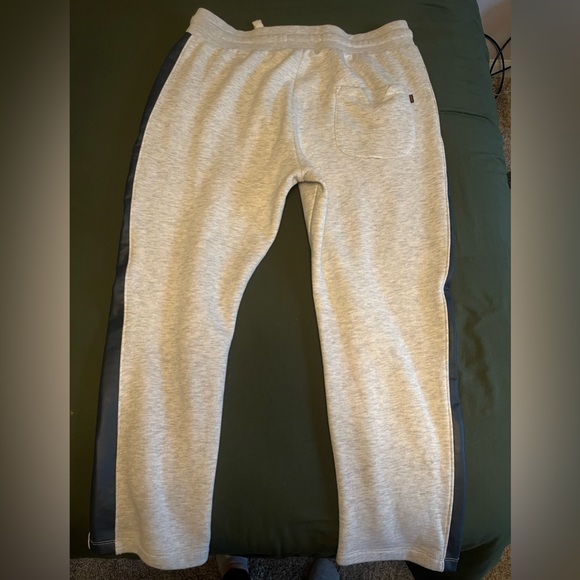 Scotch & Soda Grey Jogger Sweatpants Navy Blue Side Stripe Drawstring, XXL - Picture 2 of 6